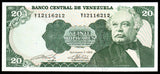 Venezuela 20 Bolivars - 1989 P#63b UNC Bank Note N#205313 #CN1241