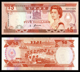 Fiji 5 Dollars - 1992 P# 93a UNC Bank Note N#244423 #CN1247