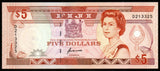 Fiji 5 Dollars - 1992 P# 93a UNC Bank Note N#244423 #CN1247