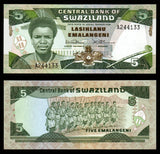 Swaziland 5 Emalangeni - 1987 P# 14a UNC Bank Note	N#206389 #CN1248