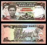 Swaziland 2 Emalangeni - 1987 P# 13 UNC Bank Note N#241644 #CN1249