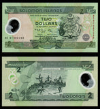 Solomon Islands 2 Dollars -	2001 P#219a UNC Bank Note N#205208 #CN1250