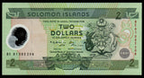 Solomon Islands 2 Dollars -	2001 P#219a UNC Bank Note N#205208 #CN1250