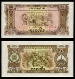 Laos 20 Kip - 1979 P# 21b UNC Bank Note N#204460 #CN1256