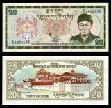 Bhutan 20 Ngultrum - 2000 P# 23 UNC Bank Note N#204540 #CN1260