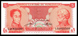 Venezuela 5 Bolivars - 1989 P# 70b UNC Bank Note N#204100 #CN1262