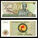 Congo 10 Zaire - 1985 P#27a UNC Bank Note N#206327 #CN1269