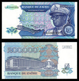 Zaire 200000 Zaires - 1992 P# 42a UNC Bank Note N#210413 #CN1271