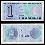 Venezuela 1 Bolivar - 1989 P# 68 UNC Bank Note N#203199 #CN1273