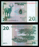 Congo 20 Centimes - 1997 P# 83a UNC Bank Note	N#206601 #CN1274