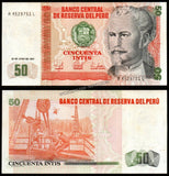 Peru 50 Intis - 1987 P# 131b UNC Currency Note N#205630 #CN1279