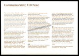 Australia 10 Dollars #P-49a UNC Polymer Commemorative Bank Note in Folder Pack #CN1281