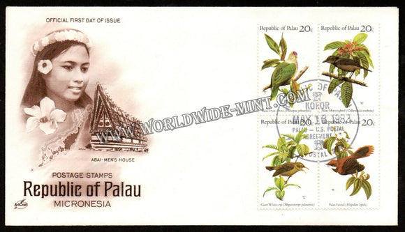 1983 Palau Micronesia 4v Birds FDC #FA128