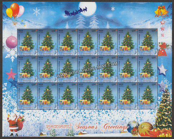 2016 INDIA Season's Greetings-Christmas Tree Sheetlet