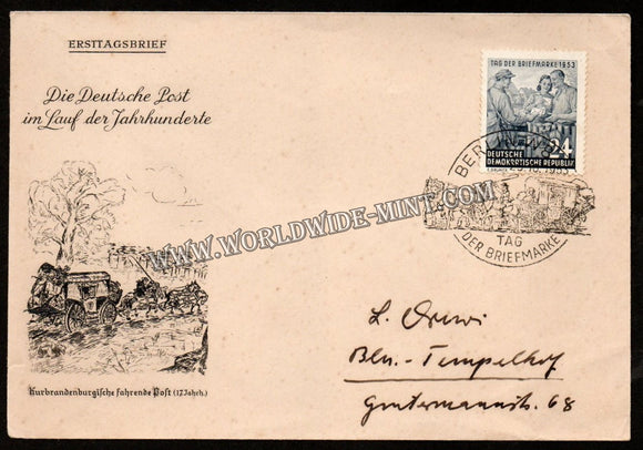 1953 Germany - The German Lost over the Centuries FDC #FA135
