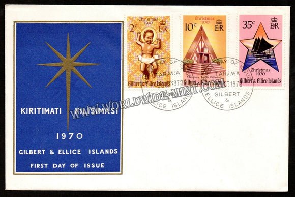 1970 Gilbert & Ellice Islands Christmas FDC #FA136