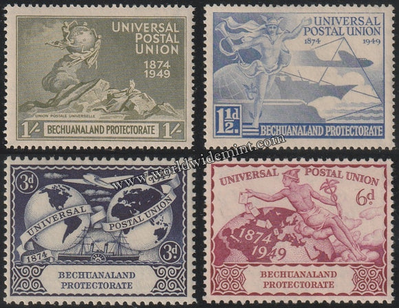 BECHUANALAND PROTECTORATE 1949 - UPU 4V MNH SG: 138 - 141