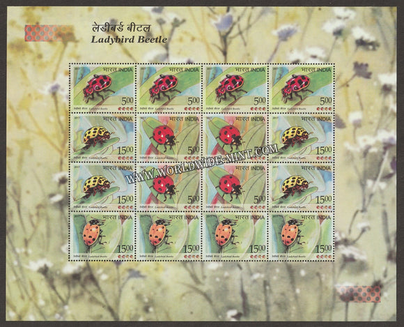 2017 INDIA Ladybird Beetle Sheetlet-Variety 4