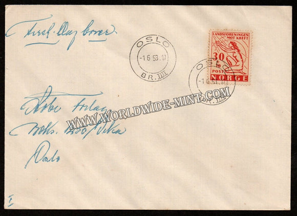 1953 Norway The National Association against Cancer FDC #FA139