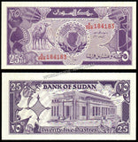 Sudan 25 Piastres - 1987 P# 37 UNC Bank Note N#210659 #CN1401
