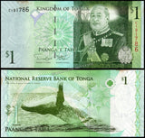 TONGA 1 PAANGA - 2009 - 786 Holy Number UNC BANK NOTE N#288195 #CN1421