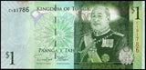 TONGA 1 PAANGA - 2009 - 786 Holy Number UNC BANK NOTE N#288195 #CN1421