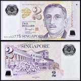 Singapore 2 Dollars - 2024 Inverted triangle ▼ P# 46q - 786 Holy Number Polymer UNC Bank Note N#202244 #CN1424