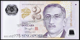 Singapore 2 Dollars - 2024 Inverted triangle ▼ P# 46q - 786 Holy Number Polymer UNC Bank Note N#202244 #CN1424