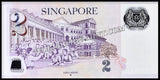 Singapore 2 Dollars - 2024 Inverted triangle ▼ P# 46q - 786 Holy Number Polymer UNC Bank Note N#202244 #CN1424
