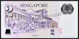 Singapore 2 Dollars - 2024 Inverted triangle ▼ P# 46q - 786 Holy Number Polymer UNC Bank Note N#202244 #CN1427