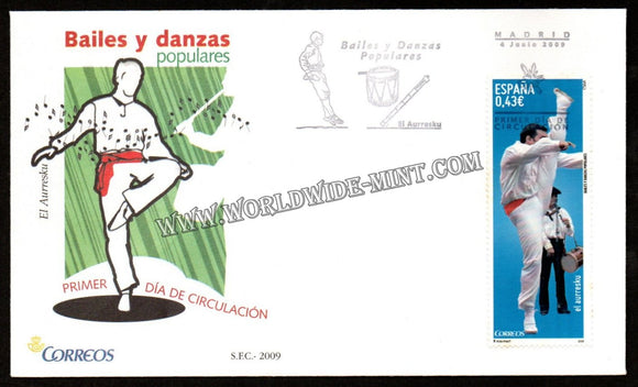 2009 Spain Popular Dance FDC #FA143