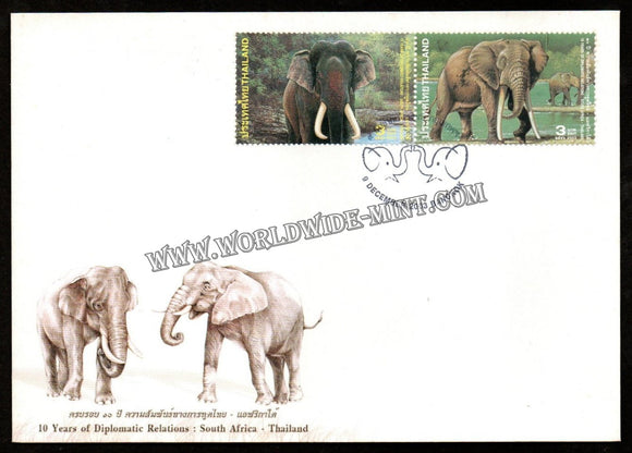2003 Thailand 10 Years Of Diplomatic Relation South Africa & Thailand FDC #FA146