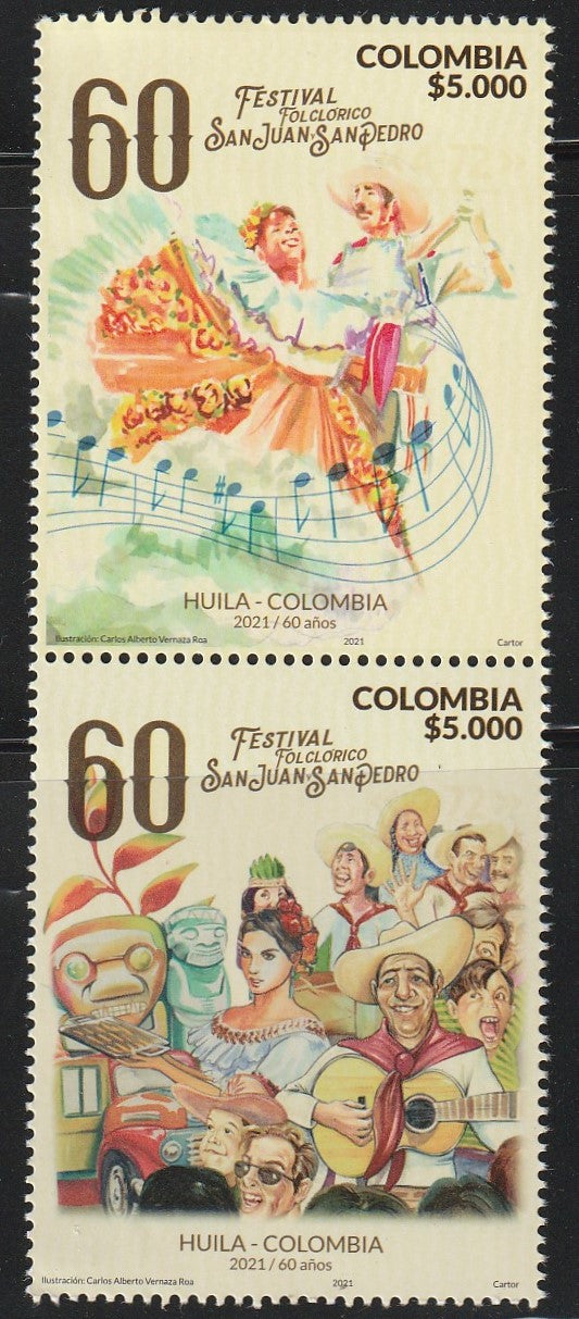 2021 Colombia The 60th Anniversary of the Folk Festival MNH #FOR-147