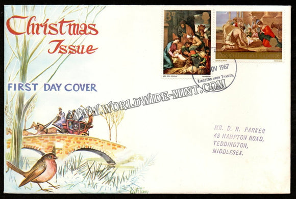 1967 UK Christmas FDC #FA147