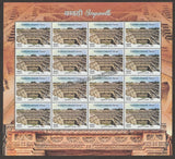 2017 INDIA Stepwells of India Sheetlet complete set of 16