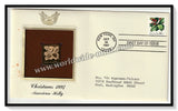 1997 USA Christmas 1997 American Holly - Gold Replica FDC #FE157