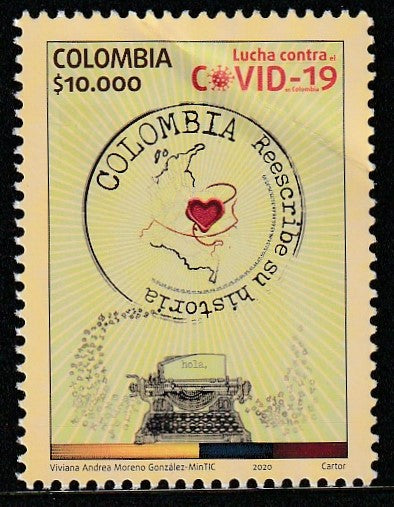 2020 Colombia Combat Corona Campaign - Fight Against COVID-19 - Colombia Rewrites its History MNH #FOR-157