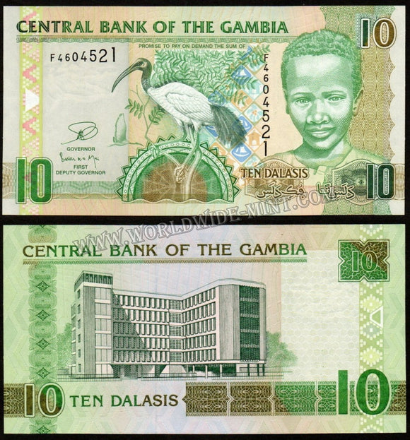 Gambia 10 Dalasis UNC Currency Note #CN15
