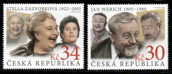2022 Czech Republic Actors and Actresses 2v MNH #FT-162