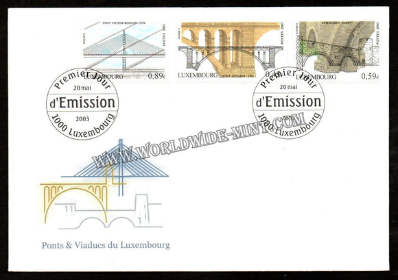 2003 Luxembourg Ponts And Viaducs FDC #FA164