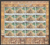 2017 INDIA Stepwells of India Sheetlet complete set of 16