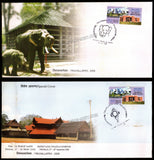 2006 Elephant Gate at Konni & Sri Vallabha Temple Set of 2 Special Cover (27-28.09.2006) #SC-166