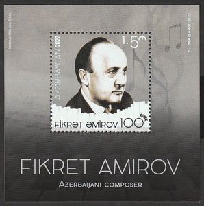 2022 Azerbaijan Personalities - Fikret Amirov, (Composer) 1922-1984 MS #FOR-1673