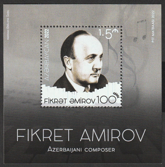 2022 Azerbaijan Personalities - Fikret Amirov, (Composer) 1922-1984 MS #FOR-1673