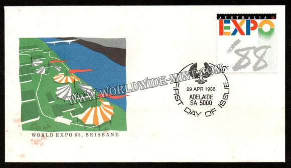 1988 Australia World Expo '88 FDC #FA17