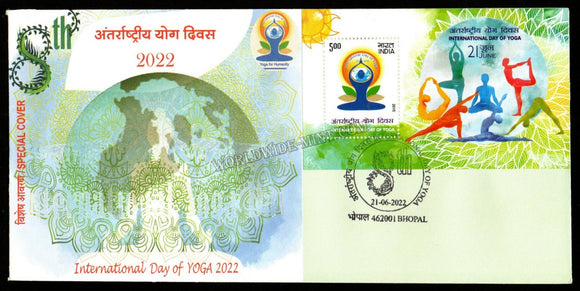 2022 International Day of Yoga MS Special Cover (21.06.2022) #SC-183
