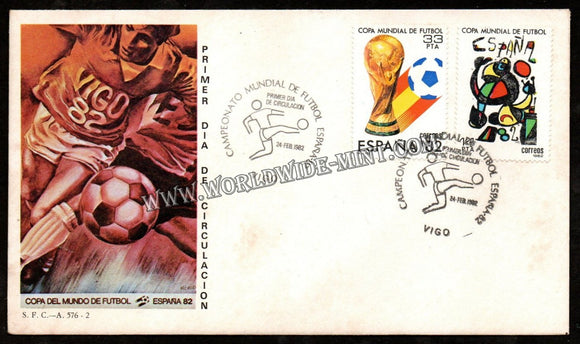 1982 Espana Copa Del Mundo De Futbol FDC #FA186