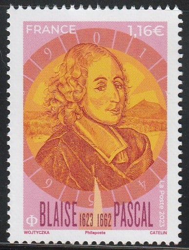 2023 France The 400th Anniversary of the Birth of Blaise Pascal, (French mathematician and physicist) 1623-1662 #FOR-1941