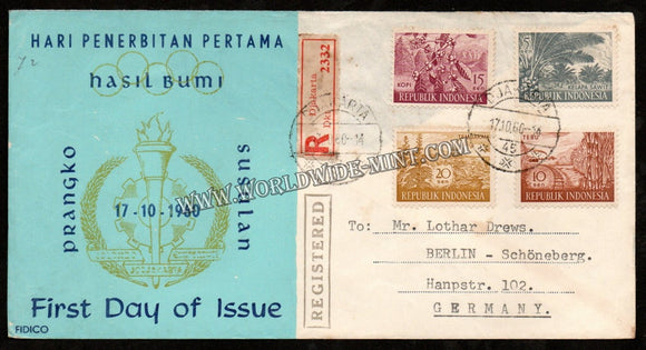 1960 Indonesia Hari Penerbitan Pertama FDC #FA196