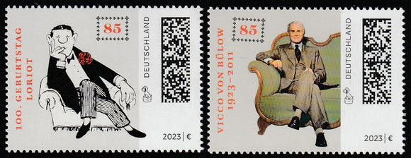 2023 Germany The 100th Anniversary of the Birth of Vicco von Bulow, (German comedian) 1923-2011 Set of 2 #FOR-1972
